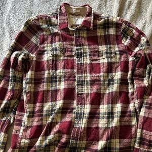 Abercrombie & Fitch Men's Red Plaid Shirt